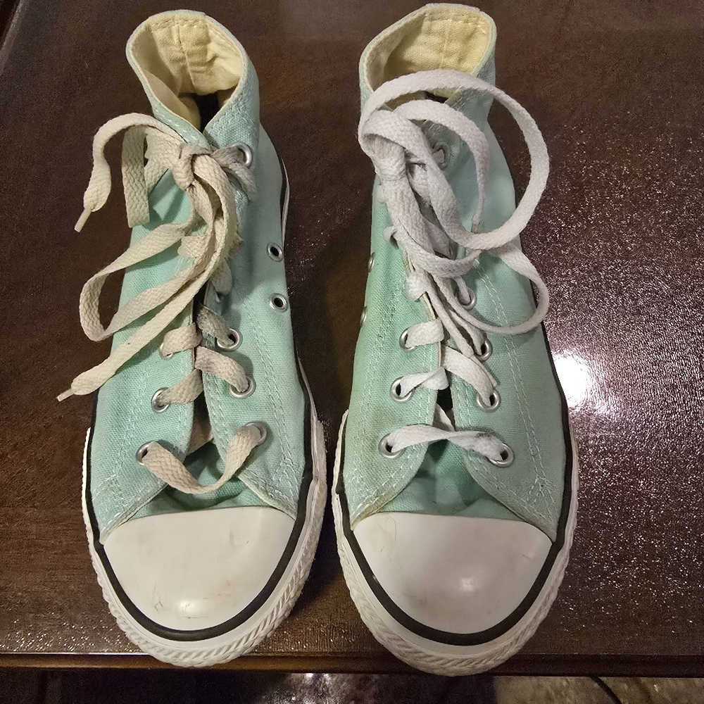 Converse Mint and White High-Tops